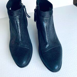 Toms Shimmering Black Ankle Booties